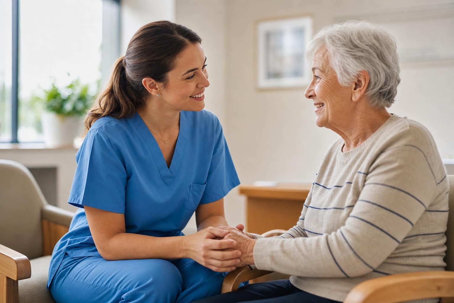 A caregiver present with someone who needs them